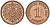 Германия 1 пфенниг 1891 A, Вильгельм II (1888-1918) KM 10, J. 10 медь aUNC 1525-422