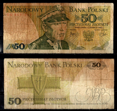 Польша 50 злотых 1982 Pick 142 b бумага 6294-54-1-2