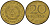 ГДР 20 пфеннигов 1969 A, первый год KM 11 латунь 92-816