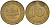 ФРГ 10 ПФЕННИГОВ 1950 G KM 103, J. 378 сталь плакированная латунью 4514-954