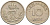 ДАНИЯ 10 ЭРЕ 1954 N;S, ФРЕДЕРИК IX (1947-1972) KM 841,1 медно-никель 201-1215