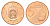 Латвия 5 евроцентов 2014 KM 152 сталь плакированная медью UNC 4694-1028