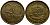 ГДР 20 пфеннигов 1969 А, первый год KM 11 латунь UNC 4398-1131