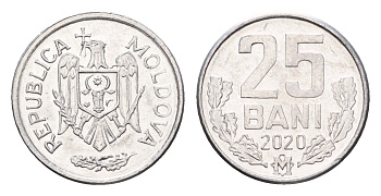 Молдавия (Молдова) 25 бань (бани) 2020 KM 3 алюминий UNC 4694-1116