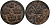 Швеция 1/4 эре 1636 Кристина (1632-1654) KM 152.2 медь 540-622