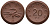 Саксония 20 пфеннигов 1921 колосья и серп J. N 53 фарфор UNC 1094-8-85