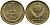 СССР 1 КОПЕЙКА 1984 Федорин 170, БРАК ЧЕКАНА, ЗАЛИПУХА KM 126а латунь 4392-1162