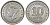 Британская Малайя 10 центов 1943 Георг VI (1937-1952) KM 4a серебро 53-243