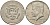 США 1/2 доллара (50 центов) 1969 D, Джон Кеннеди KM 202a серебро 221-1031
