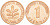 ФРГ 1 ПФЕННИГ 1988 D KM 105, J.380 сталь плакированная медью 3718-234