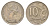 Австралия 10 центов 1968 Елизавета II (1952-2022), птица лирахвост KM 65 медно-никель 4364-4452
