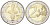 Кипр  2 евро 2008  KM 85 биметалл  UNC  4142-221