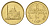 Египет 10 пиастров 1992 KM 732 латунь UNC 4673-1257