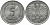 ФРГ 5 МАРОК 1977 F KM 141, J. 415 медно-никель плакированный никелем 111-325
