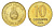 Аргентина 10 сентаво 2008 KM 107a сталь плакированная латунью UNC 4664-612