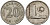 Малайзия 20 сенов 1967 здание Парламента KM 4 медно-никель 4511-1016