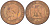 Франция 5 сантимов 1855 B, Наполеон III (1852-1870) KM 777.2, LE FRANC 166.18 бронза 68-521