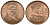 Фолклендские острова 2 пенса 1974 Елизавета II (1952-2022), магелланов гусь KM 3 бронза aUNC 4118-126