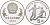 Китай 5 юаней 1989 футбол, два игрока KM 245 серебро PROOF 1081-10-12