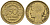 Франция 50 сантимов 1933 KM 894.1, Le Franc 192.15 алюминиевая бронза 4596-765