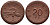 Саксония 20 пфеннигов 1921 колосья и серп J. N 53 фарфор UNC 1094-8-64