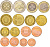 Мальта евронабор из 8 монет 2008 1, 2, 5, 10, 20, 50 евроцентов, 1 и 2 евро UNC 00-00