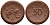 Саксония 50 пфеннигов 1921 виноград и лопата J. N 54 фарфор UNC 1094-8-45