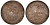 Италия 2 чентезимо 1861 M, Виктор Эммануил II KM 2.1 медь 00-00