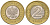 Польша 2 злотых 2006 самый редкий год выпуска KM 283 биметалл UNC 4566-353