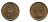 Великобритания 1/2 пенни 1974 Елизавета II (1952-2022) KM 914, Spink 4239 бронза 4110-1714