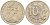 Австралия 10 центов 1975 Елизавета II (1952-), птица лирахвост KM 65 медно-никель UNC 4539-1114