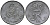 ДАНИЯ 2 ЭРЕ 1952 N; S, ФРЕДЕРИК IX (1947-1972) KM 840.1 цинк 28-1033