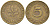 ФРГ 5 пфеннигов 1950 J KM 107, J. 382 сталь плакированная латунью 55-1253