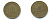 ФРГ 10 ПФЕННИГОВ 1950 J KM 108, J.383 сталь плакированная латунью 83-133