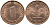 ФРГ 1 пфеннига 1970 G KM 105, J. 380 сталь плакированная медью UNC 99-1257