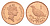 Гибралтар 1 пенни 1996 KM 20a сталь плакированная медью UNC 4115-161