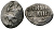 Русское Царство денга 1547-1584 Иван IV Васильевич, Московский  монетный двор, 0,34 ГР ГиК №57 серебро 262-1423