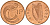 Ирландия 1 пенни 1996 мифологическая птица лира KM 20a бронза 4141-246