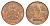 Нигерия 1/2 кобо 1973 KM 7 бронза aUNC 4643-655
