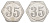 Германия жетон в 35 пфеннигов для приобретения "стакана пива" ND размер 21,5x21,5 мм, вес 0,97 гр алюминий UNC 4638-934