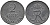 ДАНИЯ 2 ЭРЕ 1955 N; S, ФРЕДЕРИК IX (1947-1972) KM 840.1 цинк 28-1043