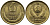 СССР 1 КОПЕЙКА 1991 ММД, БУКВА М KM 126а, Федорин 182 латунь 96-1024
