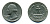 США 25 центов (квотер) 1965 Вашингтон KM 164а медь плакированная медно-никелем 46-1844