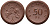 Саксония 50 пфеннигов 1921 виноград и лопата J. N 54 фарфор 1094-6-83
