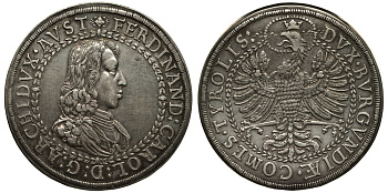 Австрия, Священная Римская империя 2 талера 1646 Эрцгерцог Фердинанд Карл (1632-1662) Dav. 3363 серебро 10-005-58