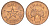 Гана 1 песева 1967 KM 13 бронза UNC 4153-935