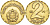 Венгрия 2 форинта 1971 ВР KM 591 латунь 4548-151