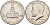 США 50 центов = 1/2 доллара 1976 200 лет независимости (1776-1976), Кеннеди KM 205 медь плакированная медно-никелем 88-1011