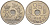 ДАНИЯ 25 ЭРЕ 1970 С;S, ФРЕДЕРИК IX (1947-1972) KM 855.1 медно-никель 202-737