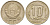 СССР 10 КОПЕЕК 1946 Федорин 93, ВЫПУКЛЫЕ ЗЕРНА KM 109 медно-никель 116-1239